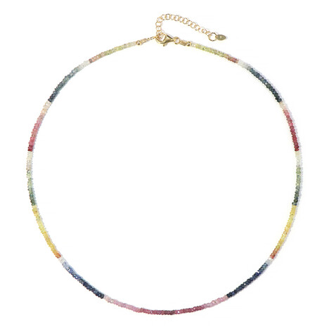 Collana in argento con Zaffiro Fancy