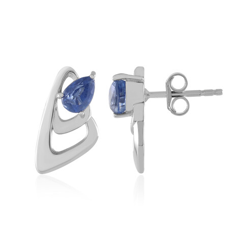 Nepalesischer Kyanit-Silberohrringe