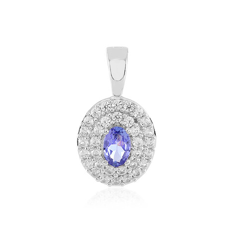 Zilveren hanger met een tanzaniet