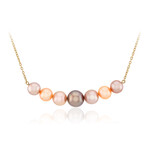 Collana in argento con Perla Ming Porpora (TPC)