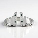 Anello in argento con Diamante Blu I3