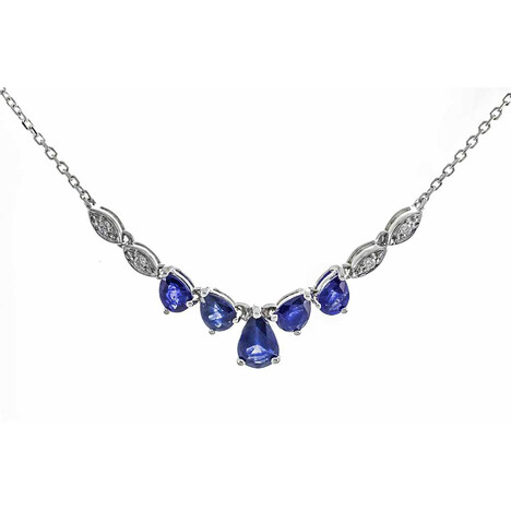 Collar en oro con Zafiro azul Ceylon (CIRARI)