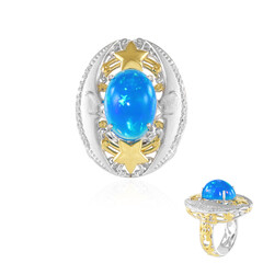 Äthiopischer Blauer Opal-Silberring