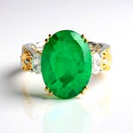 Anello in argento con Smeraldo pozzo D8 (Gems en Vogue)