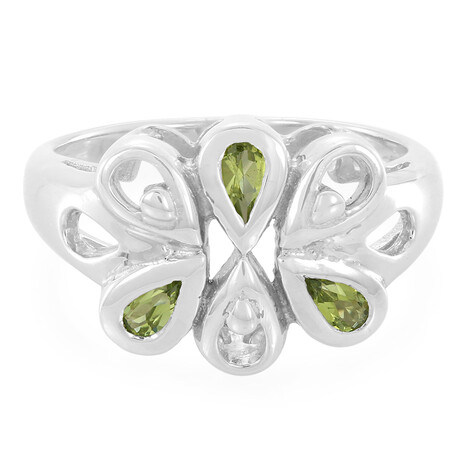 Cuprian Tourmaline Silver Ring