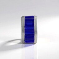 Ciondolo in argento con Calcedonio Blu (MONOSONO COLLECTION)