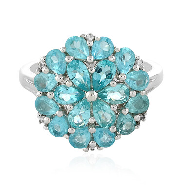 Blauer Apatit-Silberring