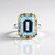 Anello in argento con Topazio Blu Cielo