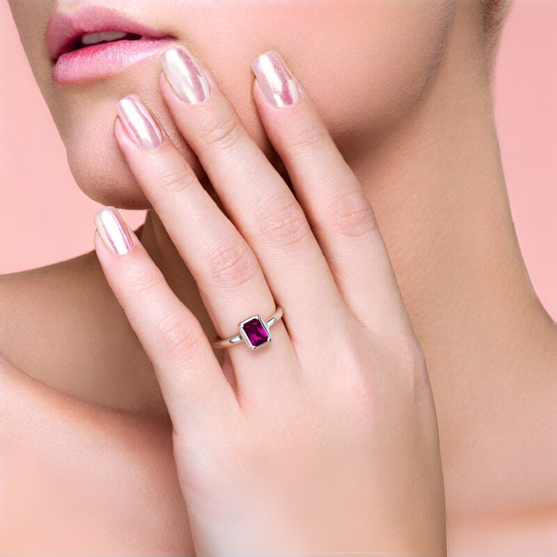Bague en argent et Rhodolite de Naktamunda