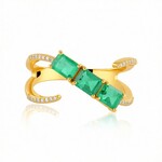 Anillo en oro con Esmeralda de Etiopía (SUHANA)