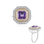 Anello in argento con Ametista Uruguay