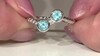 Anillo en plata con Topacio azul suizo