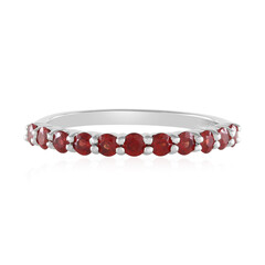 Tanzanian Ruby Silver Ring