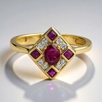 Anello in oro con Rubino Mozambico AAA