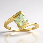 Anello in oro con Diasporo cangiante