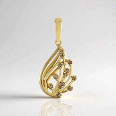 Ciondolo in oro con Diamante Champagne I2 (Ornaments by de Melo)
