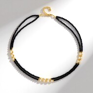 Collana in argento con Spinello Nero