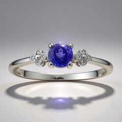 Anello in argento con Tanzanite