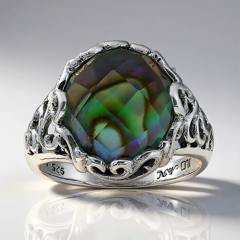 Anello in argento con Quarzo Bianco (Art of Nature)