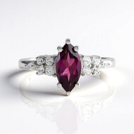 Naktamunda rhodolite Silver Ring
