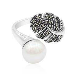 Zilveren ring met een zoetwater kweekparel (TPC)