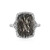 Bague en argent et Quartz rutile noir