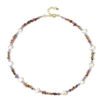 Edelstein-Silberhalskette