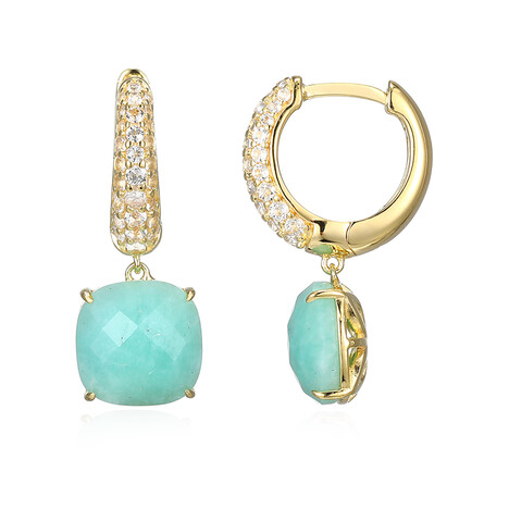 Amazonit-Silberohrringe