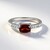 Anello in argento con Granato Mozambico