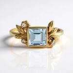 Anello in argento con Topazio Blu Cielo