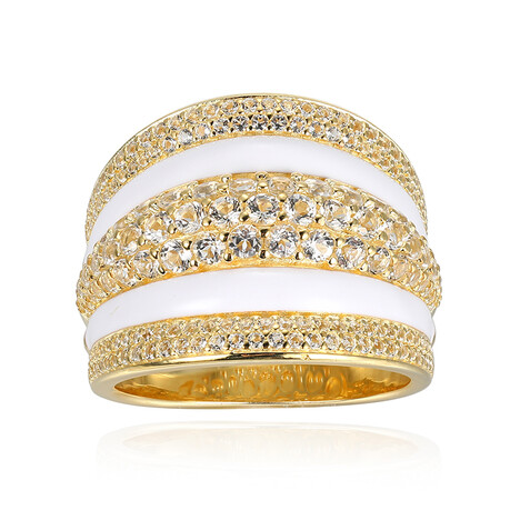 Weißer Topas-Silberring