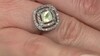 Zilveren ring met een prehniet