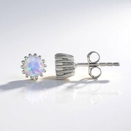 Pendientes en plata con Ópalo de Welo