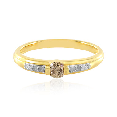 PK Champagner-Diamant-Silberring