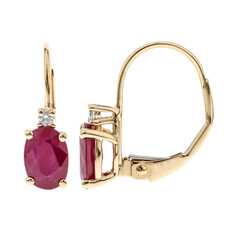 10K Ruby Gold Earrings