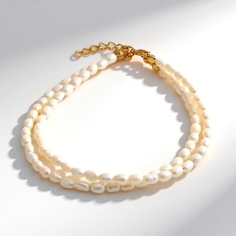 Bracciale in argento con Perla d'Acqua Dolce Bianca