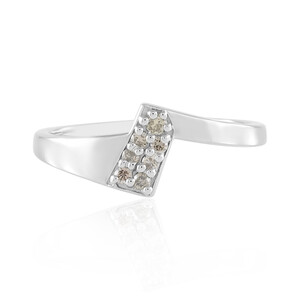 Anillo en plata con Diamante champán I2
