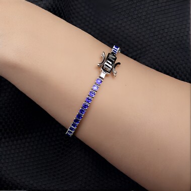 Brazalete en plata con Tanzanita (Gems en Vogue)
