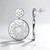 Orecchini in argento con Zircone (Adela Silber)