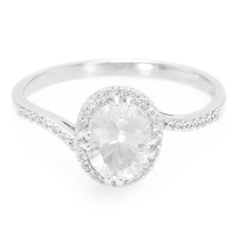 Anello in argento con Petalite