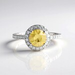 Anello in argento con Zircone Giallo