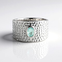 Anello in argento con Smeraldo Color Paraiba