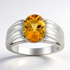 Anello in argento con Berillo Dorato (de Melo Essence)