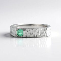 Anello in argento con Smeraldo Russo