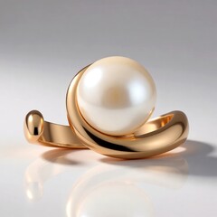 Anello in argento con Perla d'Acqua Dolce Bianca (TPC)