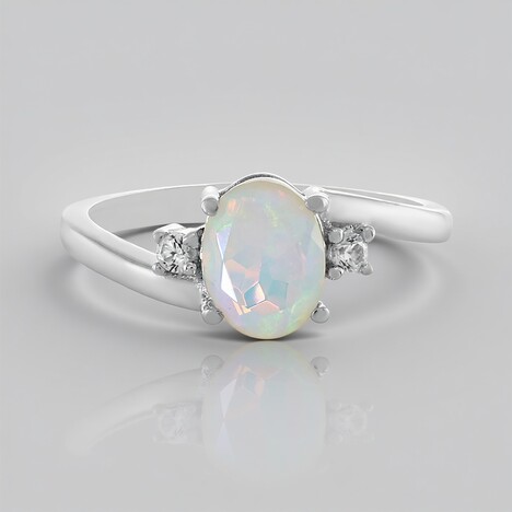 Anello in argento con Opale di Welo