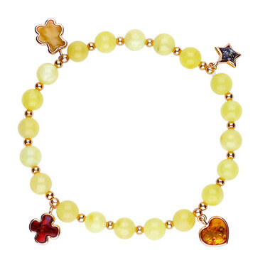 Baltischer Bernstein-Silberarmband (dagen)