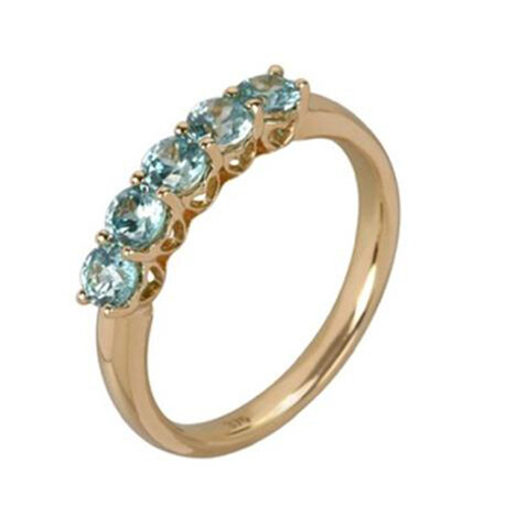 Gouden ring met Ratanakiri zirkonen