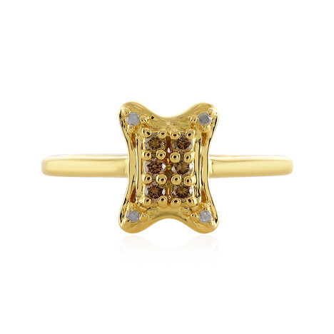 Anello in argento con Diamante Champagne I3