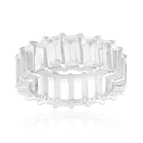 Anello in argento con Topazio Bianco